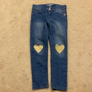 5t girl skinny jeans with heart